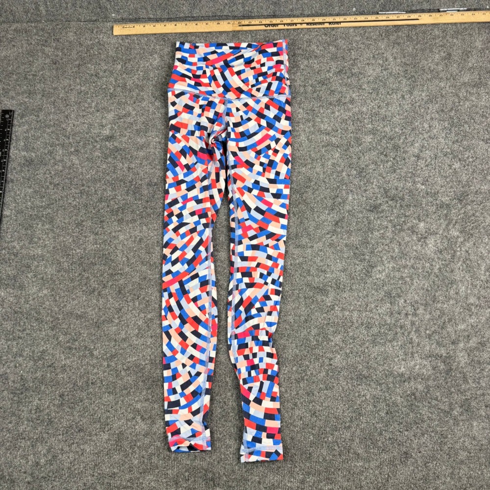 Lululemon Leggings Womens Size 4 Multicolor Geometric Wunder Under Yoga Tights